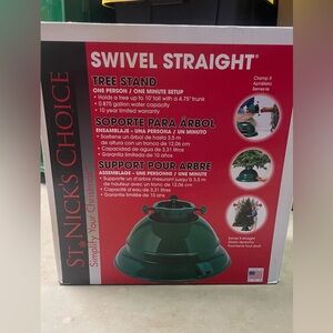 Swivel straight real tree stand